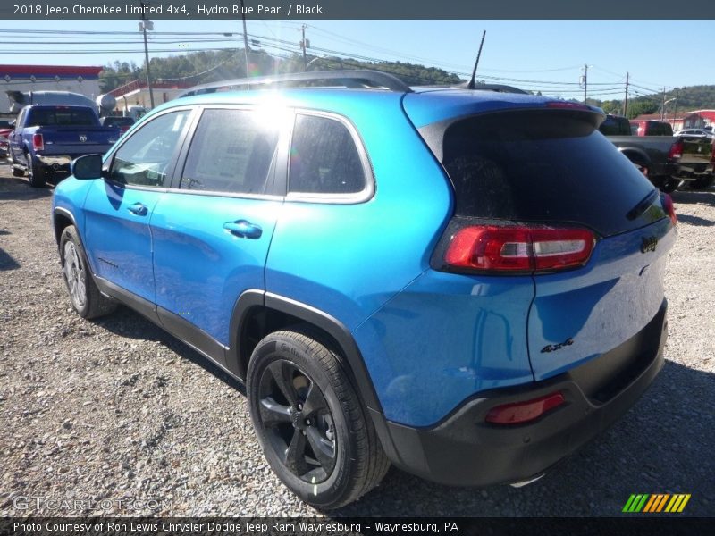 Hydro Blue Pearl / Black 2018 Jeep Cherokee Limited 4x4