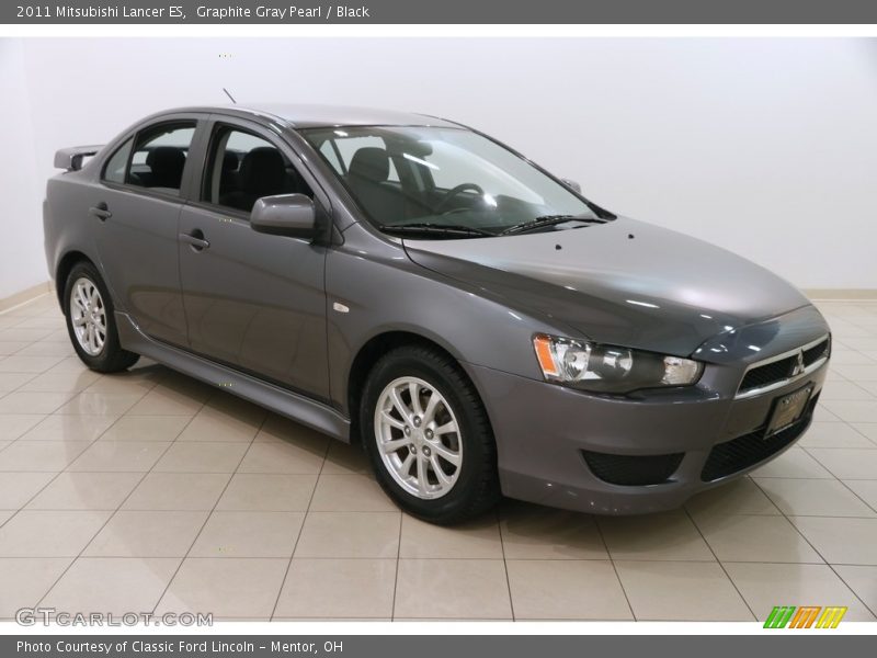 Graphite Gray Pearl / Black 2011 Mitsubishi Lancer ES
