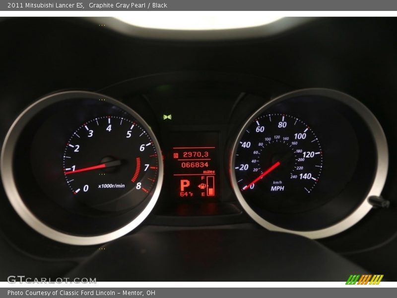 Graphite Gray Pearl / Black 2011 Mitsubishi Lancer ES