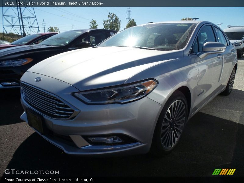 Ingot Silver / Ebony 2018 Ford Fusion Hybrid Titanium