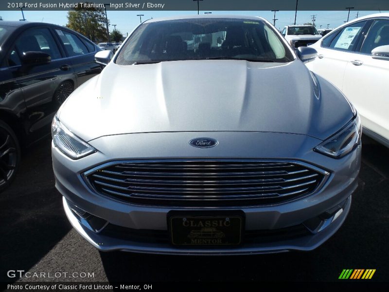 Ingot Silver / Ebony 2018 Ford Fusion Hybrid Titanium