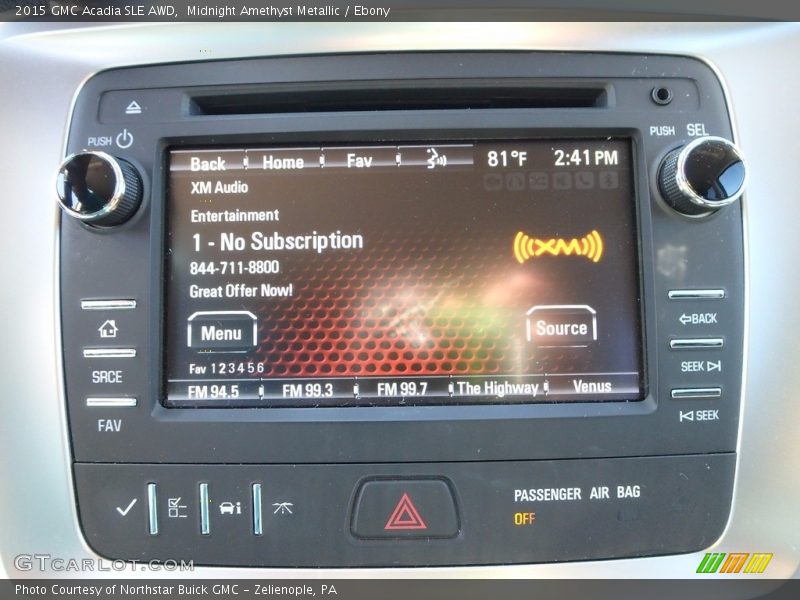 Midnight Amethyst Metallic / Ebony 2015 GMC Acadia SLE AWD