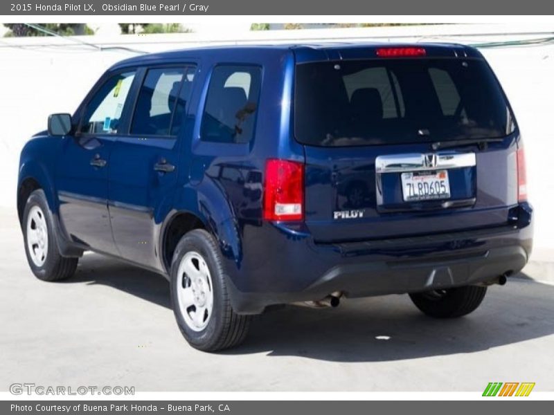 Obsidian Blue Pearl / Gray 2015 Honda Pilot LX