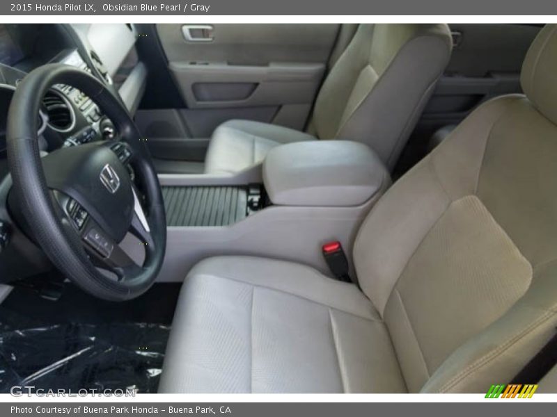 Obsidian Blue Pearl / Gray 2015 Honda Pilot LX