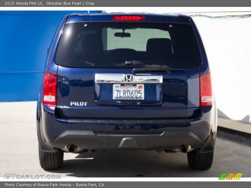 Obsidian Blue Pearl / Gray 2015 Honda Pilot LX