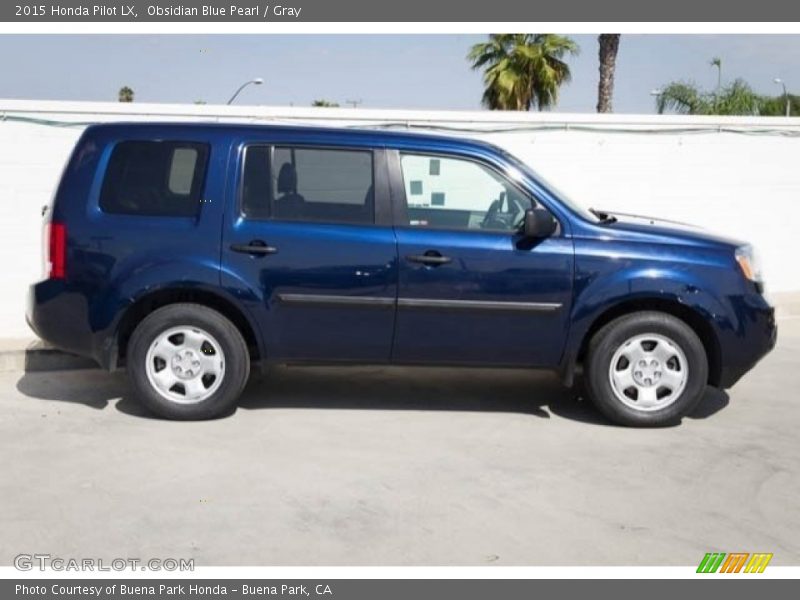 Obsidian Blue Pearl / Gray 2015 Honda Pilot LX