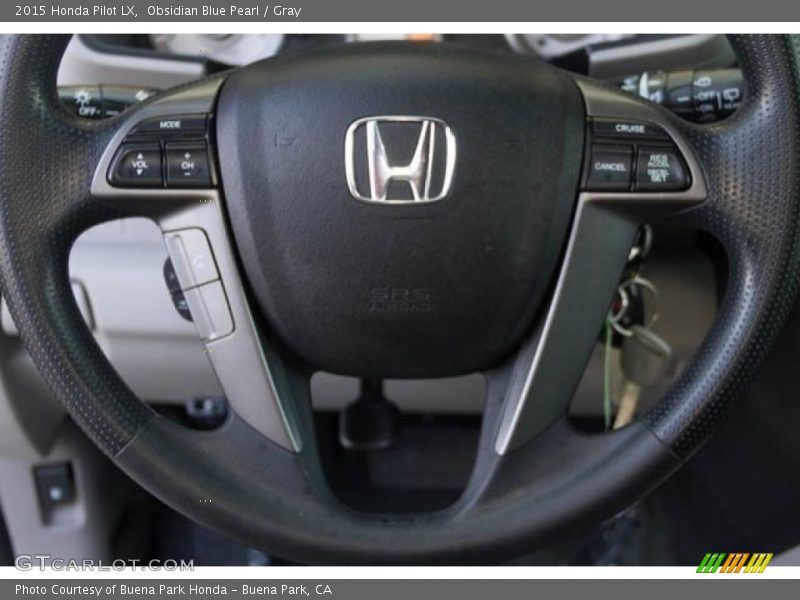 Obsidian Blue Pearl / Gray 2015 Honda Pilot LX