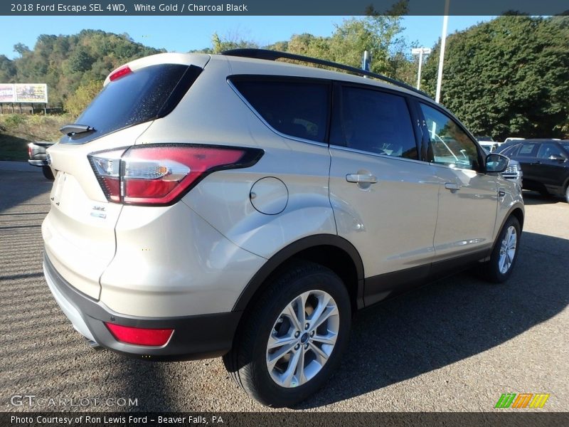 White Gold / Charcoal Black 2018 Ford Escape SEL 4WD