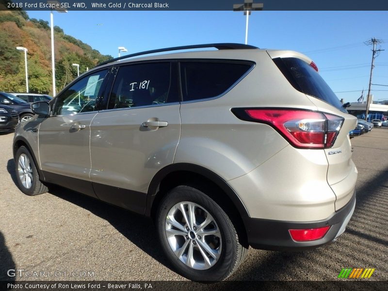 White Gold / Charcoal Black 2018 Ford Escape SEL 4WD