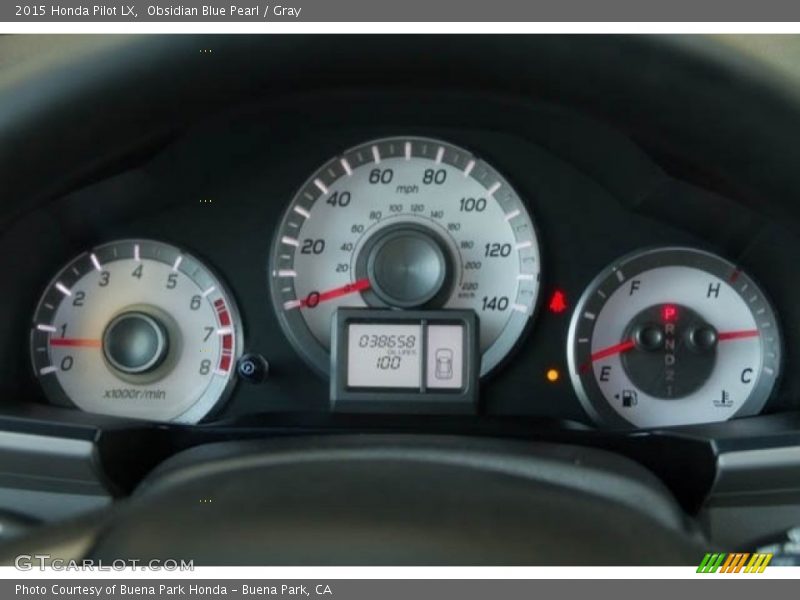 Obsidian Blue Pearl / Gray 2015 Honda Pilot LX