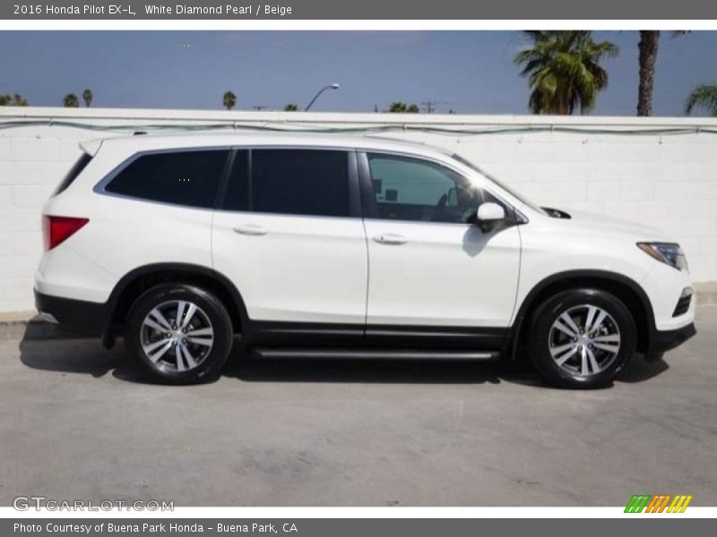 White Diamond Pearl / Beige 2016 Honda Pilot EX-L