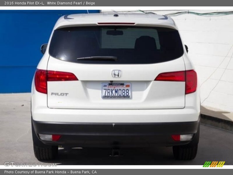 White Diamond Pearl / Beige 2016 Honda Pilot EX-L