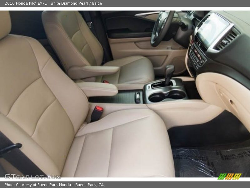White Diamond Pearl / Beige 2016 Honda Pilot EX-L