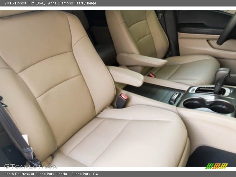 White Diamond Pearl / Beige 2016 Honda Pilot EX-L