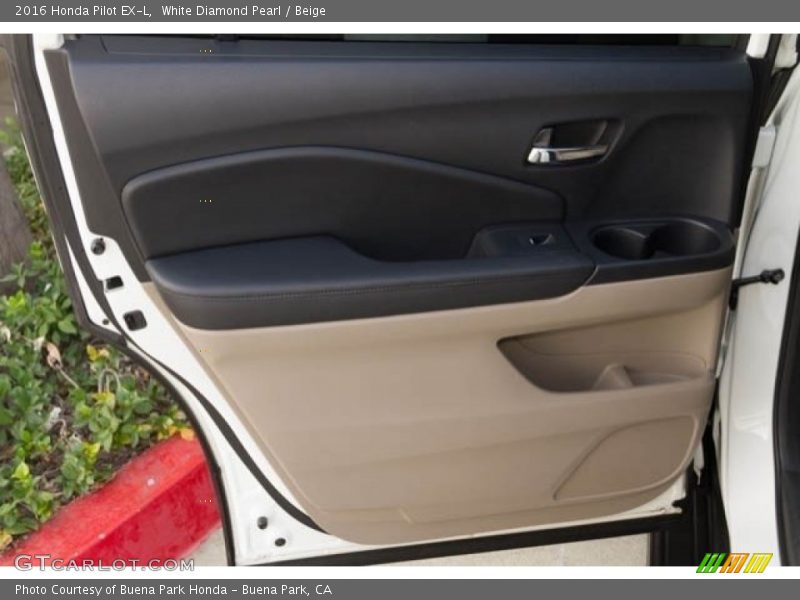 White Diamond Pearl / Beige 2016 Honda Pilot EX-L