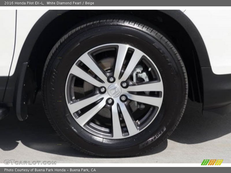 White Diamond Pearl / Beige 2016 Honda Pilot EX-L