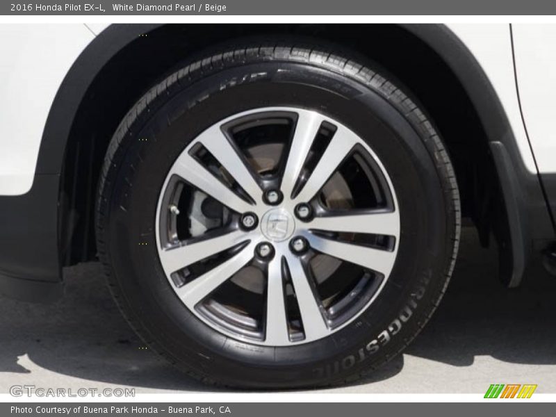 White Diamond Pearl / Beige 2016 Honda Pilot EX-L