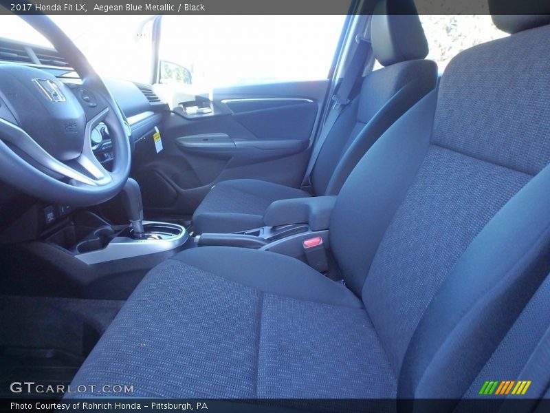 Aegean Blue Metallic / Black 2017 Honda Fit LX