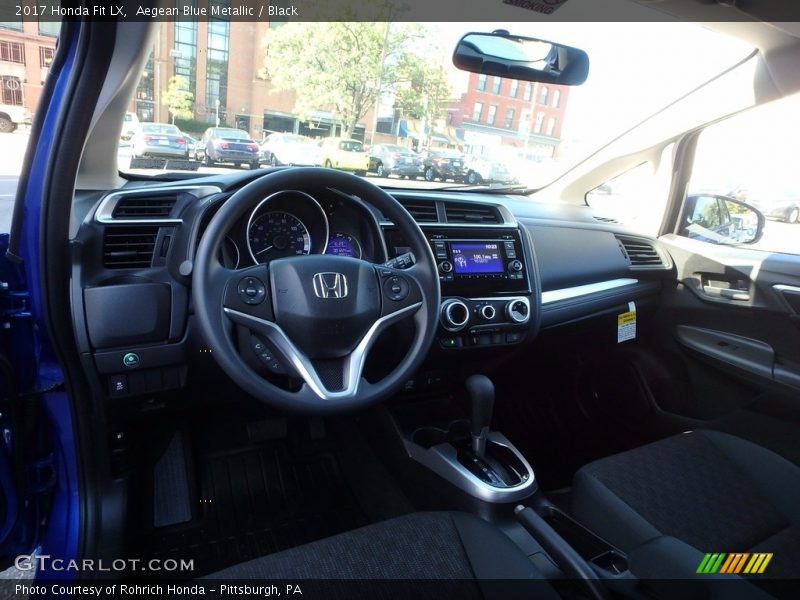 Aegean Blue Metallic / Black 2017 Honda Fit LX