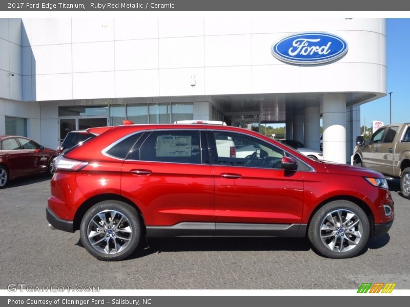 Ruby Red Metallic / Ceramic 2017 Ford Edge Titanium