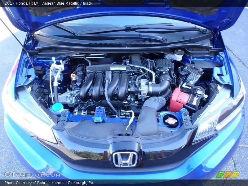 Aegean Blue Metallic / Black 2017 Honda Fit LX