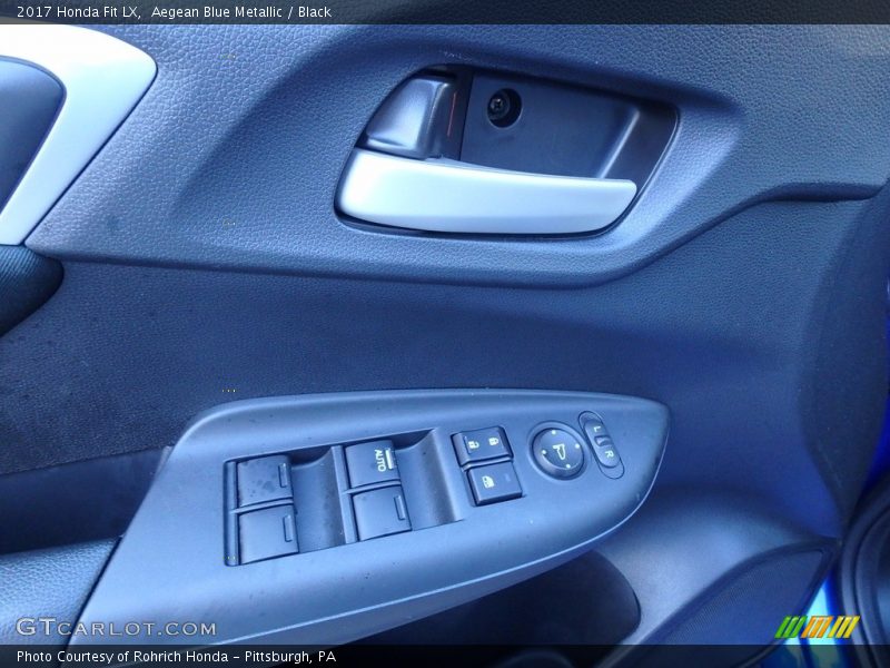 Aegean Blue Metallic / Black 2017 Honda Fit LX