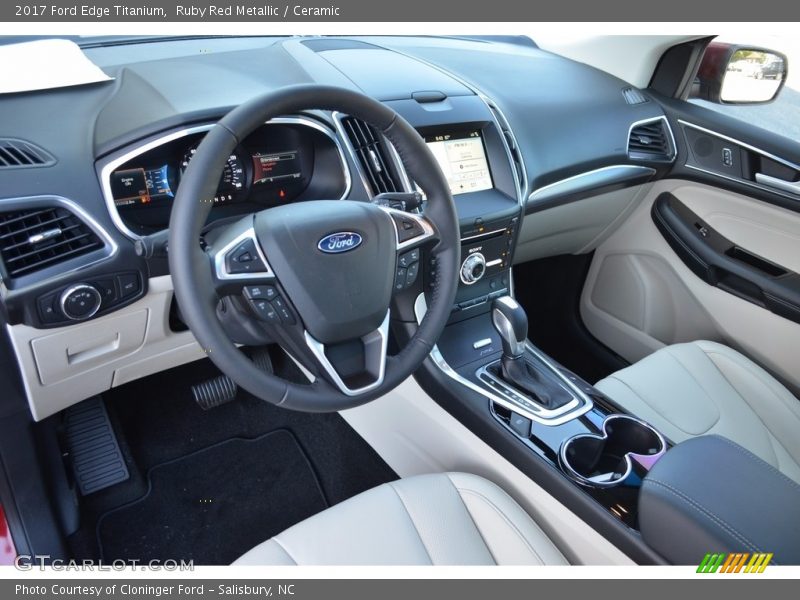 Ruby Red Metallic / Ceramic 2017 Ford Edge Titanium