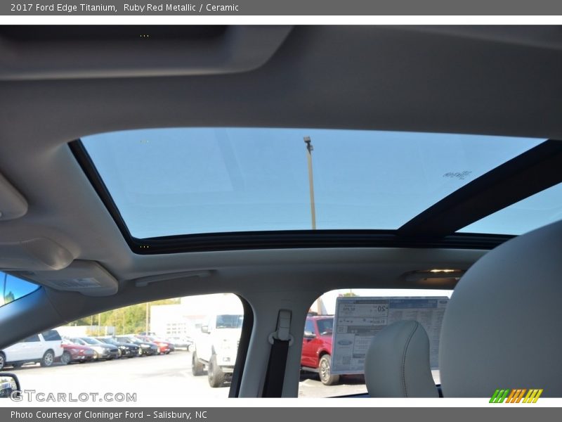 Ruby Red Metallic / Ceramic 2017 Ford Edge Titanium