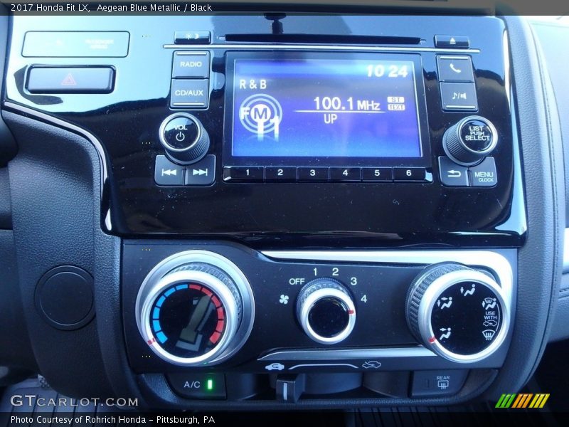 Aegean Blue Metallic / Black 2017 Honda Fit LX