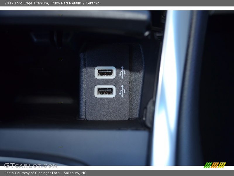 Ruby Red Metallic / Ceramic 2017 Ford Edge Titanium
