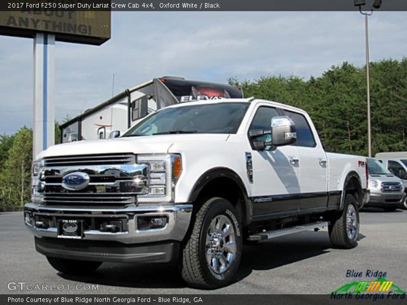 Oxford White / Black 2017 Ford F250 Super Duty Lariat Crew Cab 4x4