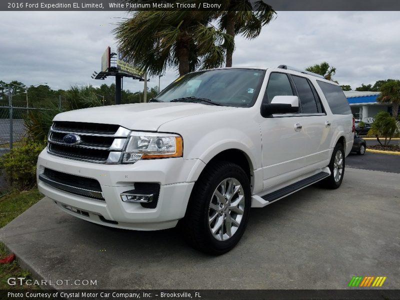 White Platinum Metallic Tricoat / Ebony 2016 Ford Expedition EL Limited