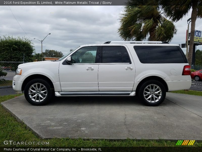 White Platinum Metallic Tricoat / Ebony 2016 Ford Expedition EL Limited