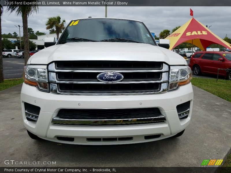 White Platinum Metallic Tricoat / Ebony 2016 Ford Expedition EL Limited