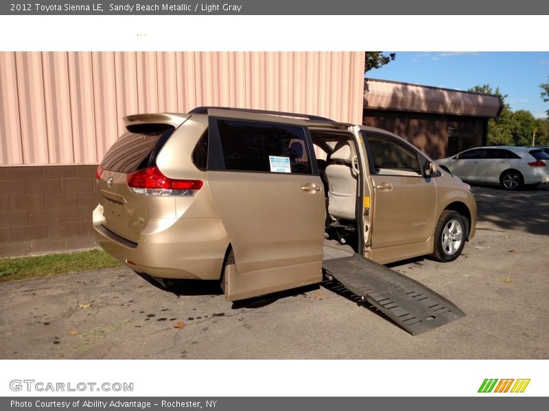 Sandy Beach Metallic / Light Gray 2012 Toyota Sienna LE