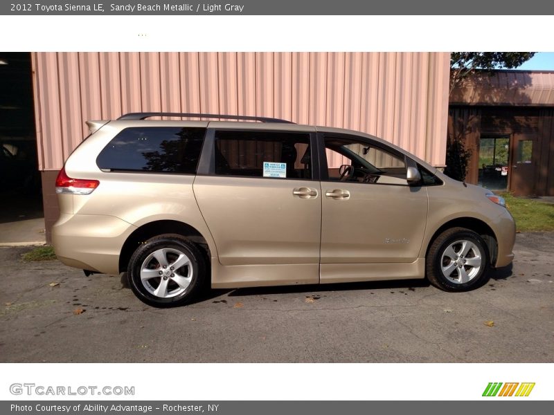 Sandy Beach Metallic / Light Gray 2012 Toyota Sienna LE