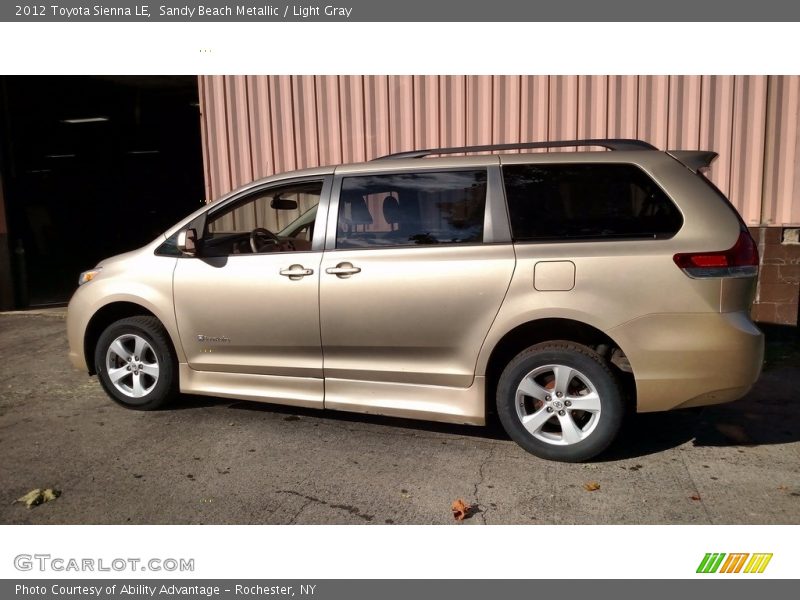Sandy Beach Metallic / Light Gray 2012 Toyota Sienna LE