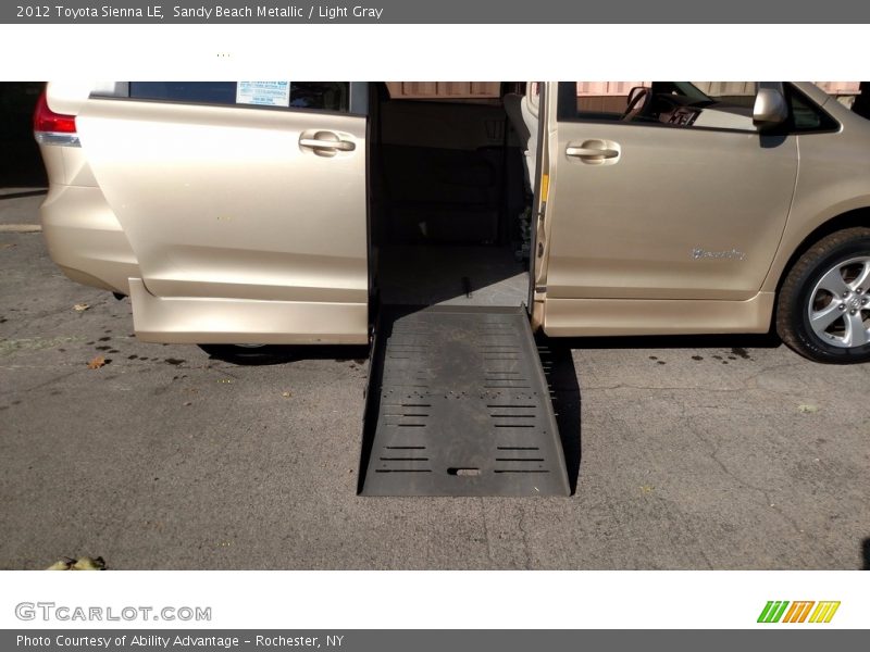 Sandy Beach Metallic / Light Gray 2012 Toyota Sienna LE