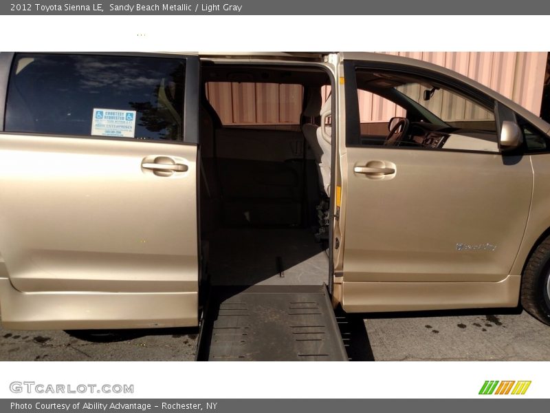 Sandy Beach Metallic / Light Gray 2012 Toyota Sienna LE