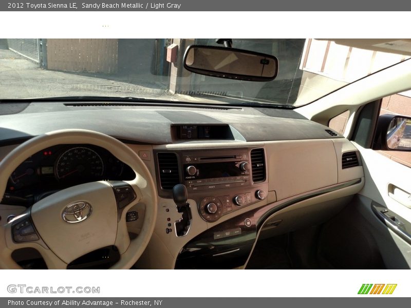 Sandy Beach Metallic / Light Gray 2012 Toyota Sienna LE