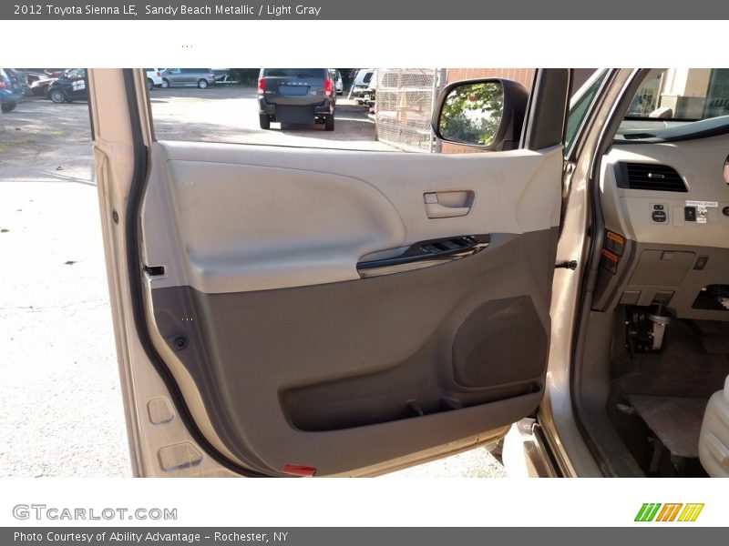Sandy Beach Metallic / Light Gray 2012 Toyota Sienna LE