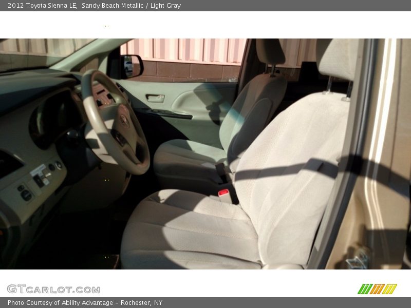Sandy Beach Metallic / Light Gray 2012 Toyota Sienna LE