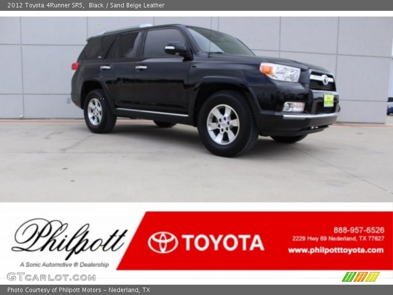 Black / Sand Beige Leather 2012 Toyota 4Runner SR5