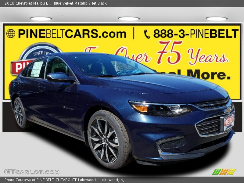 Blue Velvet Metallic / Jet Black 2018 Chevrolet Malibu LT