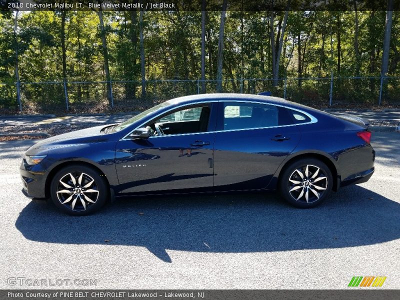 Blue Velvet Metallic / Jet Black 2018 Chevrolet Malibu LT