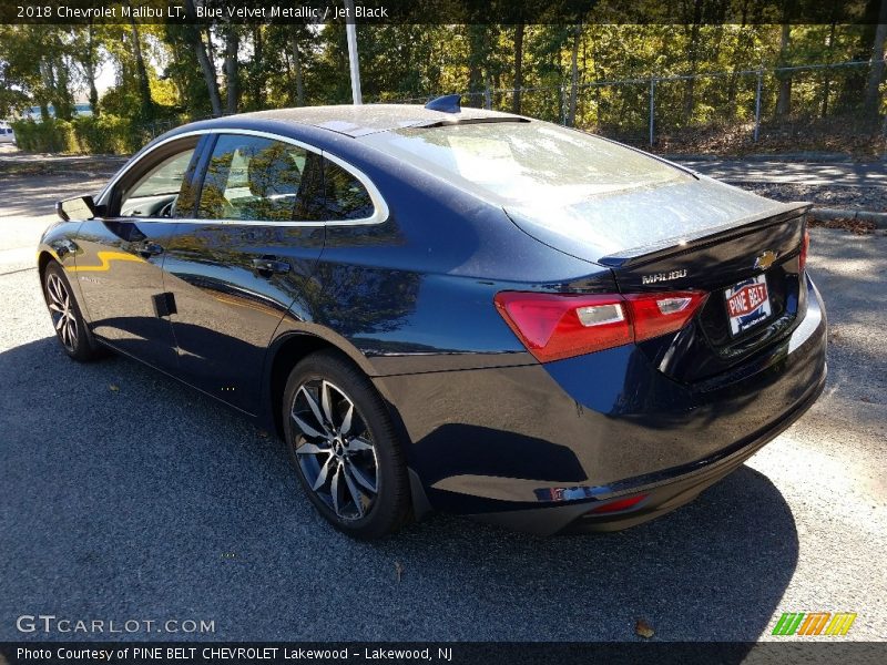 Blue Velvet Metallic / Jet Black 2018 Chevrolet Malibu LT