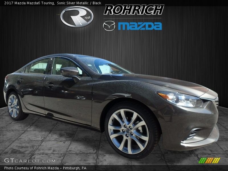 Sonic Silver Metallic / Black 2017 Mazda Mazda6 Touring