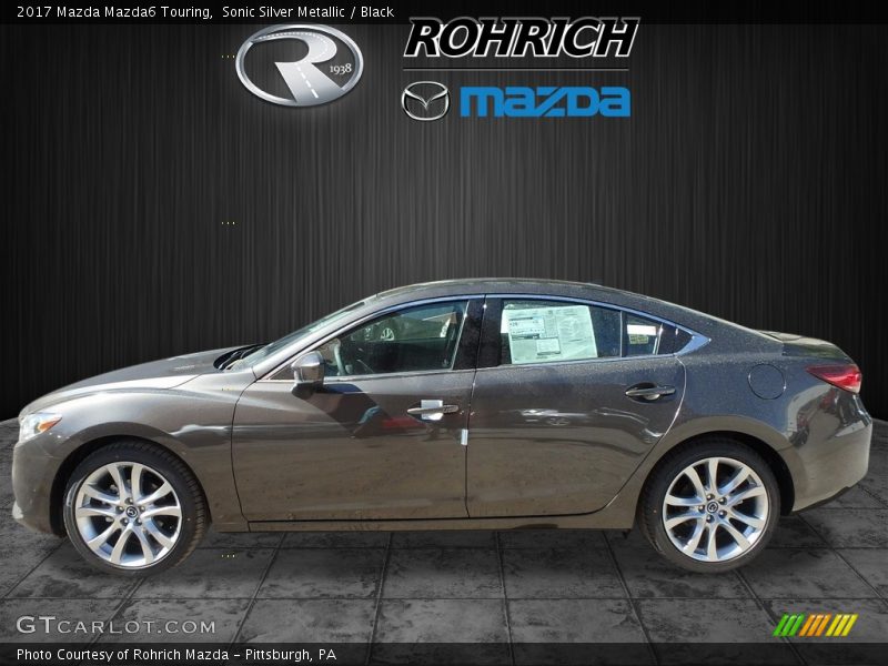 Sonic Silver Metallic / Black 2017 Mazda Mazda6 Touring