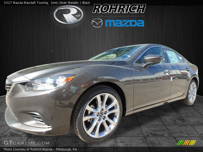 Sonic Silver Metallic / Black 2017 Mazda Mazda6 Touring
