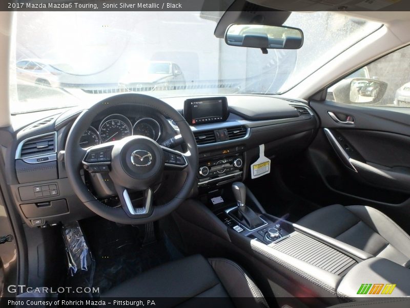 Sonic Silver Metallic / Black 2017 Mazda Mazda6 Touring